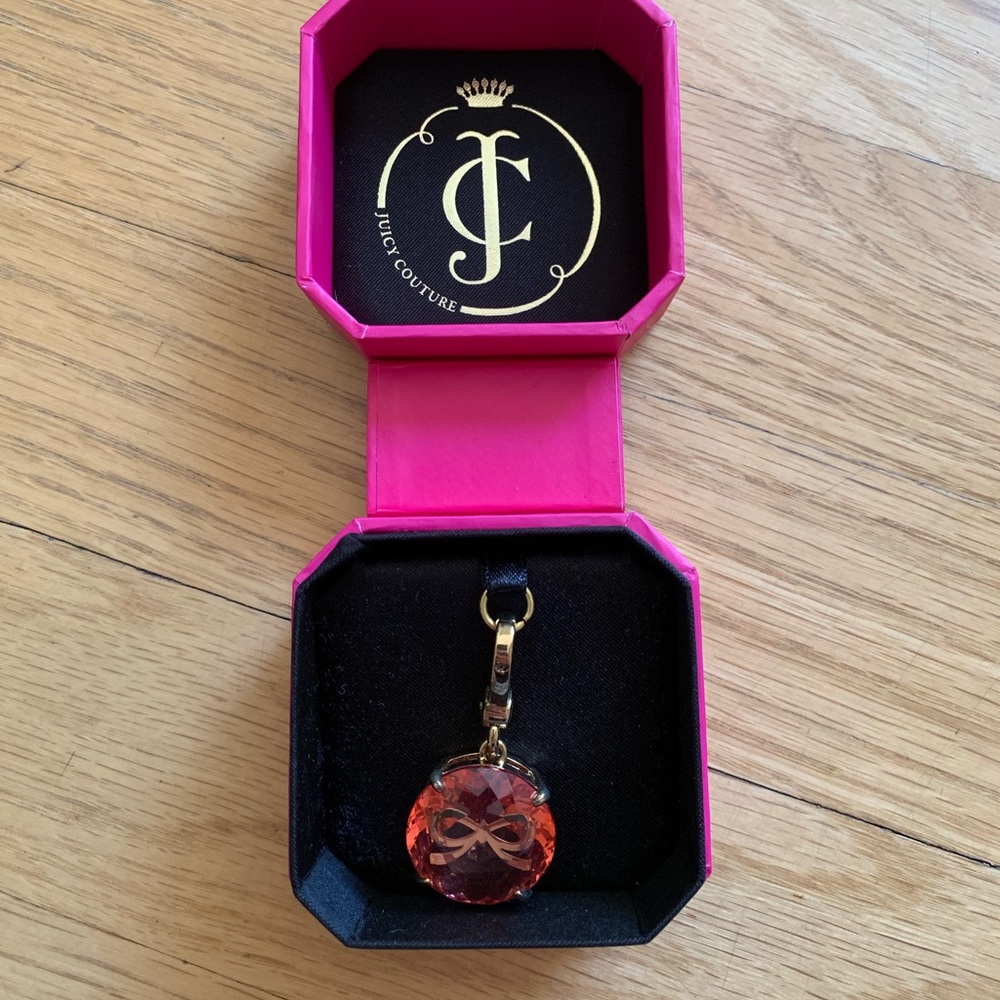Juicy Couture Pink Jewel Gold Bow Charm